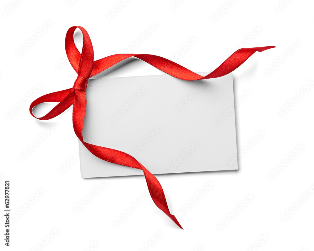 ribbon bow card note chirstmas celebration greeting