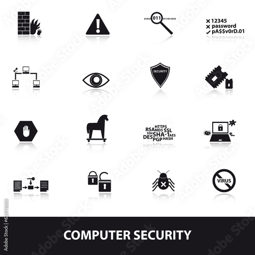 computer security icons eps10