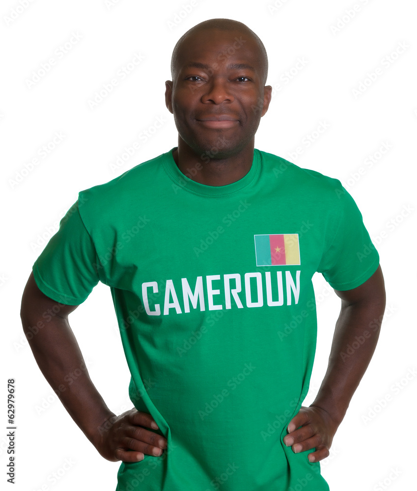 Smiling sports fan from Cameroon Smiling sports fan from Cameroon