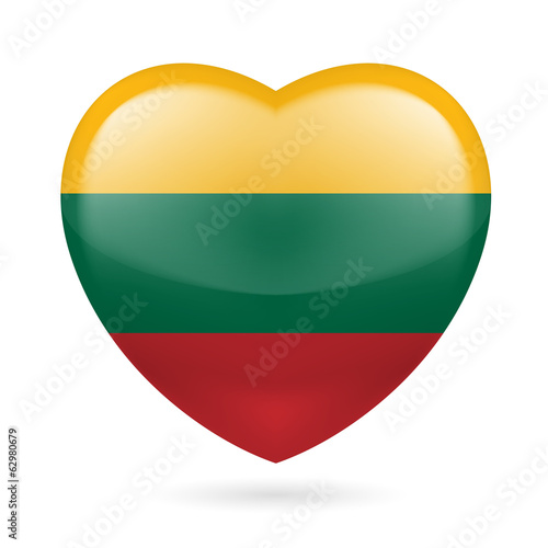 Free Download Heart icon of Lithuania - GFXLoad