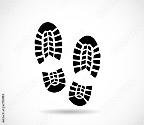 Shoe print vector