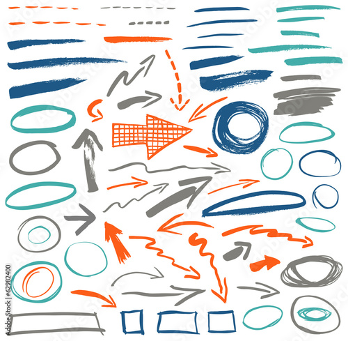 Set of graphic signs. Vector illustration