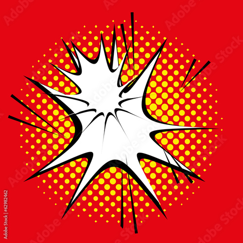Comic Style Explosion Effect Isolated On Background