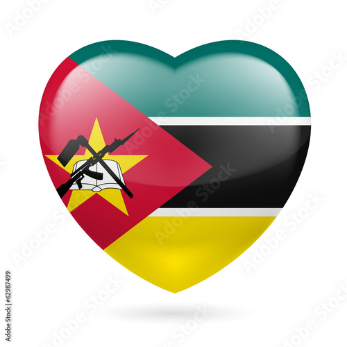 Free Download Heart icon of Mozambique - GFXLoad