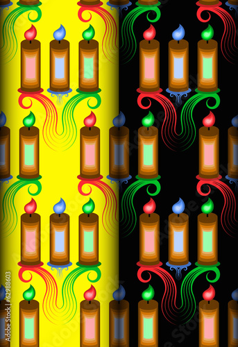 Candle colorful pattern