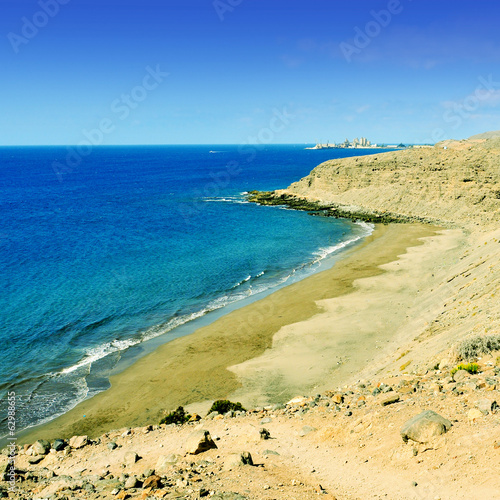 Montana de Arena beach in Gran Canaria, Spain