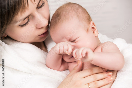 Photography Cheerful young mother and her son