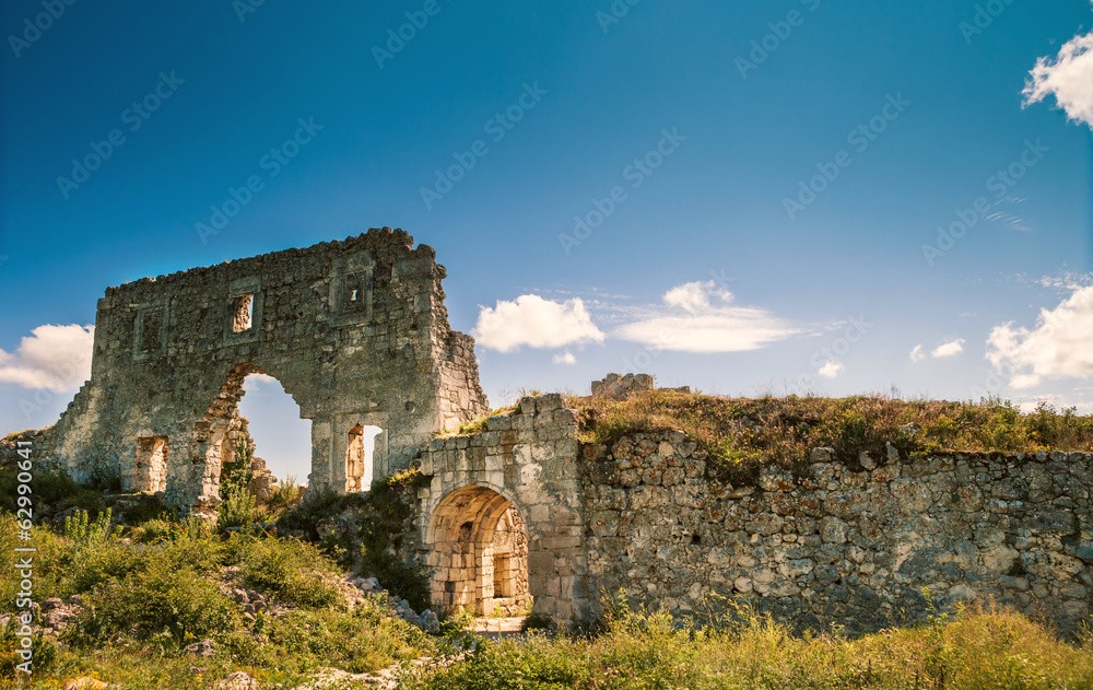 Ruins of citadel. Mangup Kale, Crimea, Ukraine