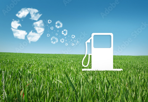 Alternative Fuel Gas Pump in the meadow