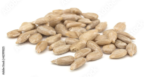 Konstfotografi Sunflower seeds isolated on white background