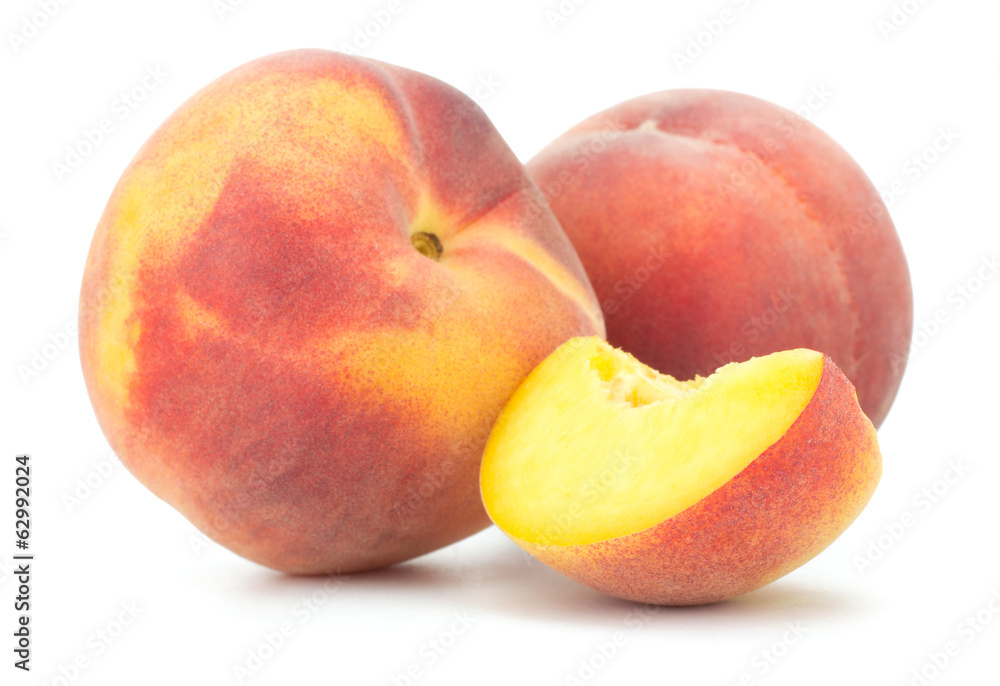 Peach fruit isolated on white background Peach fruit isolated on white background