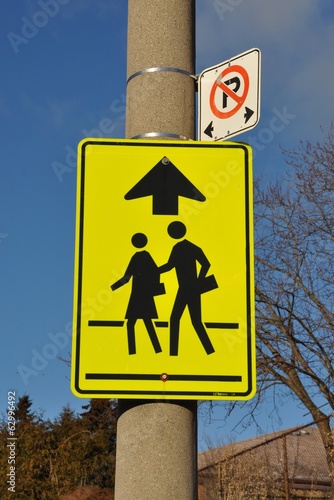 Canvas Print Children crossing sign