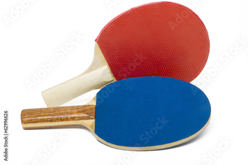two ping-pong rackets