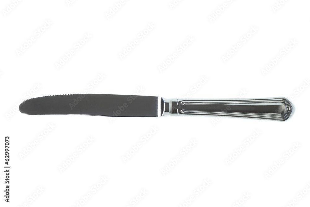 Fototapeta premium kitchen table knife isolated on a white background.