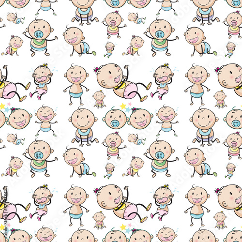 Seamless design with infants