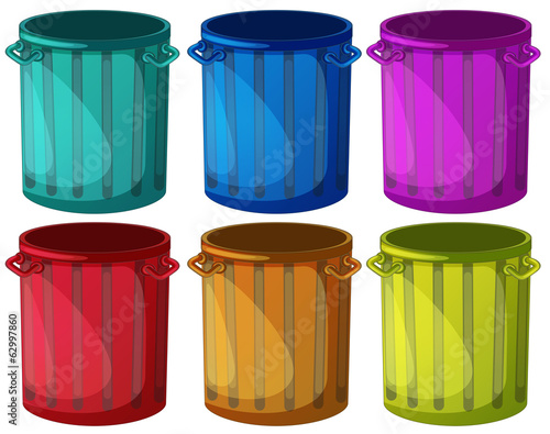 Colorful trashbins