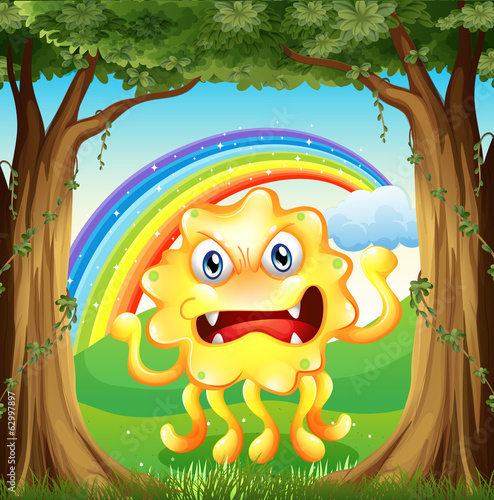 An angry monster at the jungle