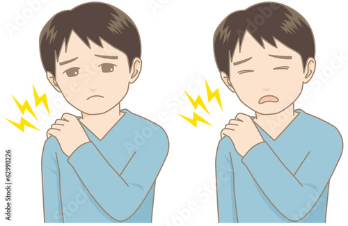 肩こりに悩む男性