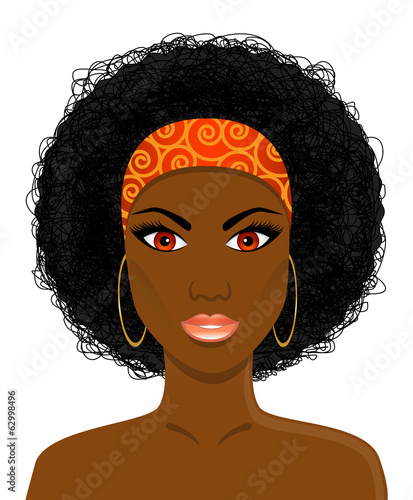 Face of beautiful African black woman