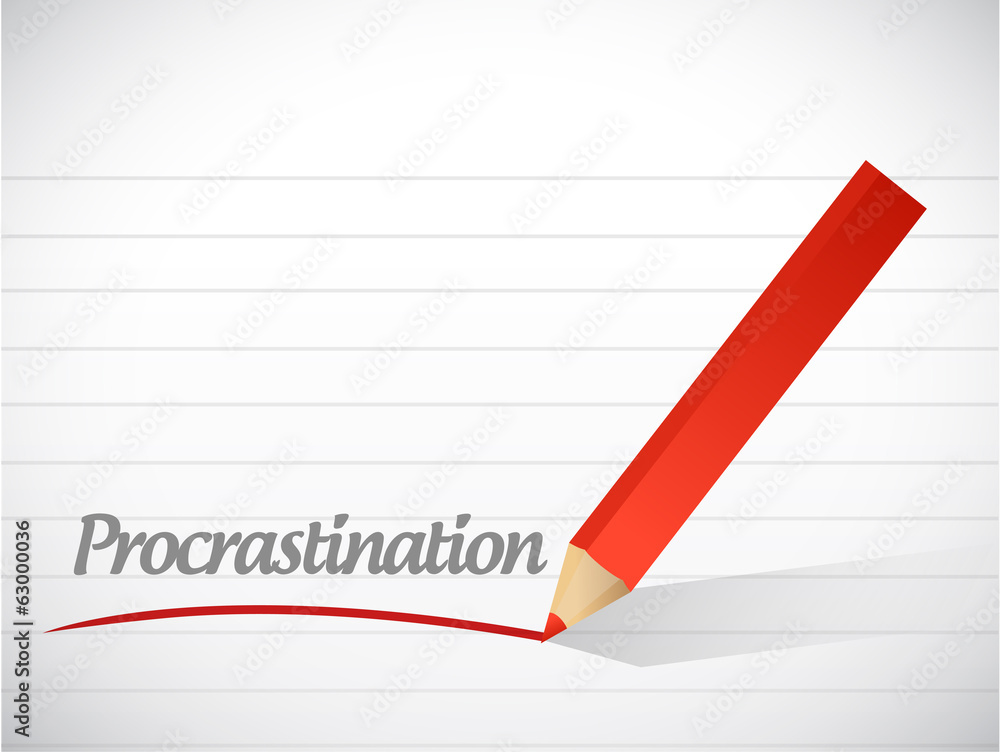 procrastination message illustration design procrastination message illustration design