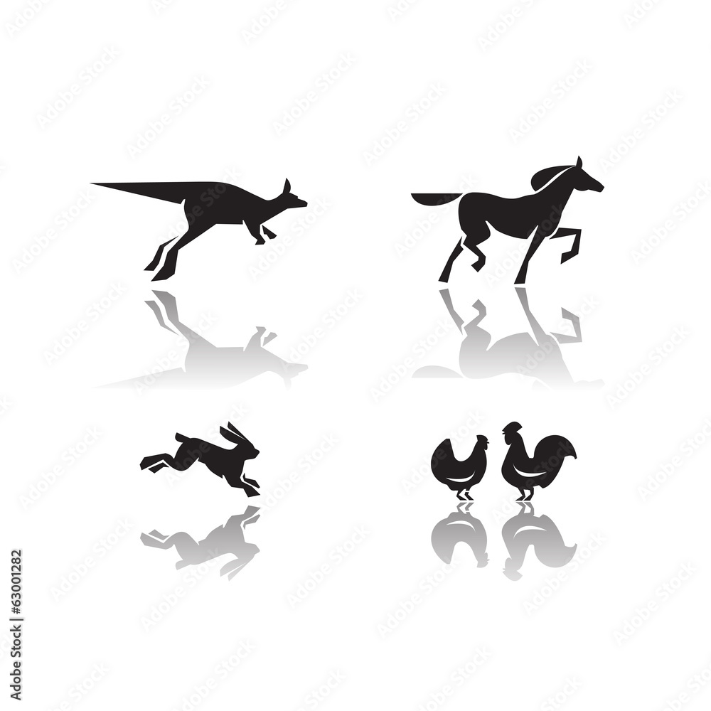 Fototapeta premium Animals. Vector format