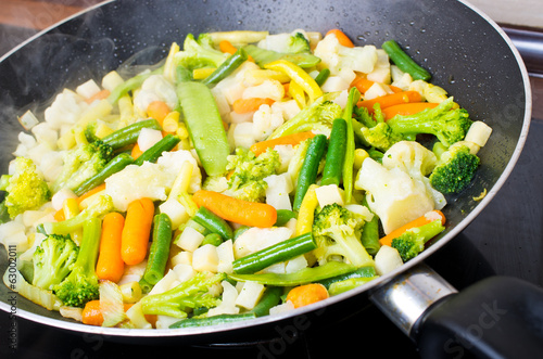 Pan full of vegetables