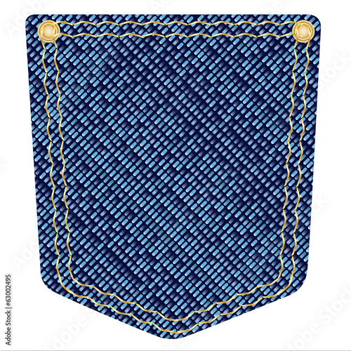 Plain Denim Pocket