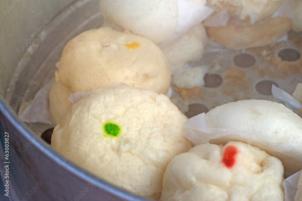 Chinese steamed dumpling in market Chinese steamed dumpling in market