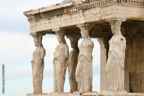 Maidens at Parthenon Acropolis Greece
