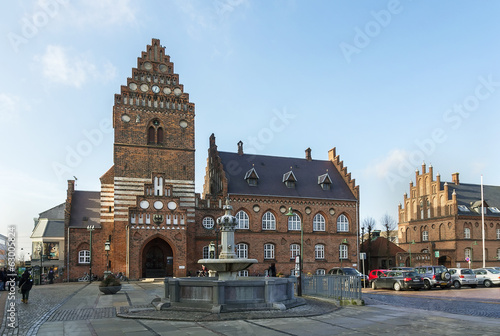 Bild auf Leinwand Town hall, Roskilde