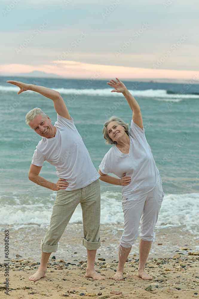 Senior couple on a beach Senior couple on a beach