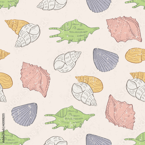 Shell seamless background 
