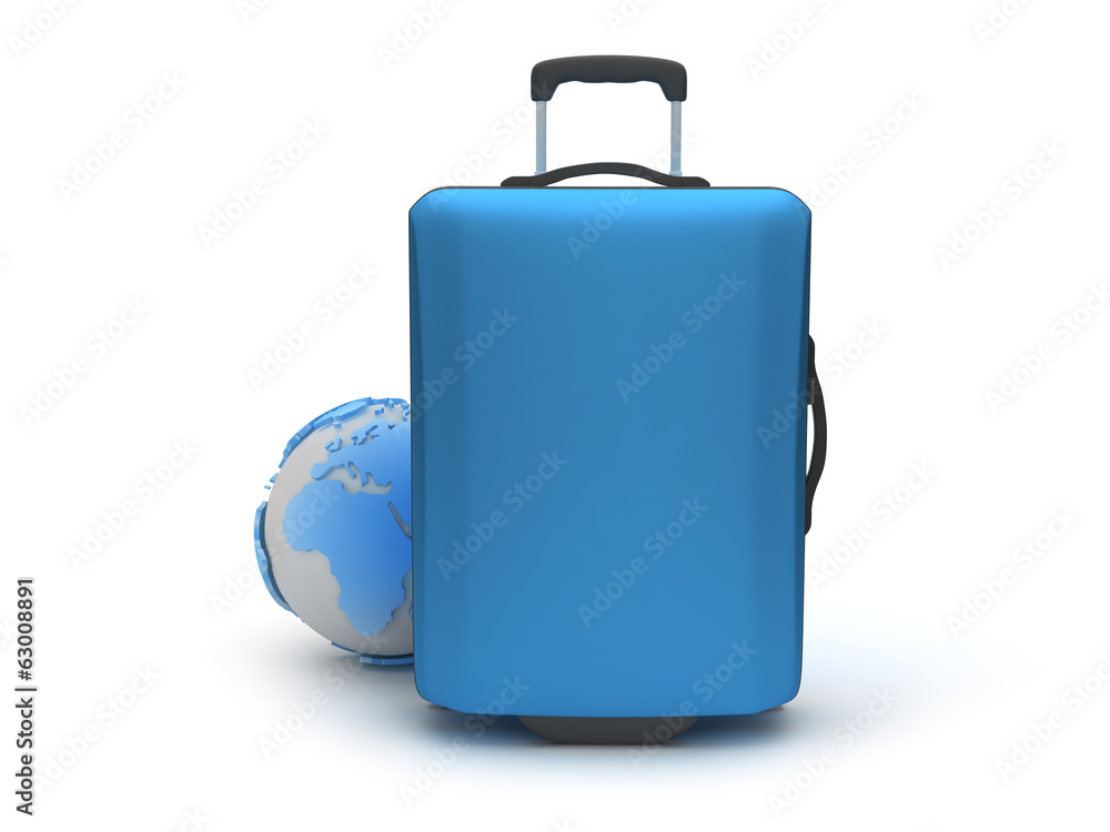 Travel luggage on white background Travel luggage on white background
