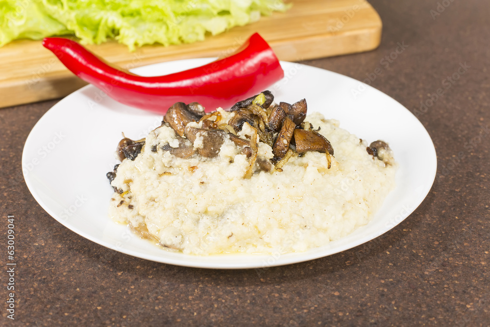 Millet porridge with mushrooms Millet porridge with mushrooms