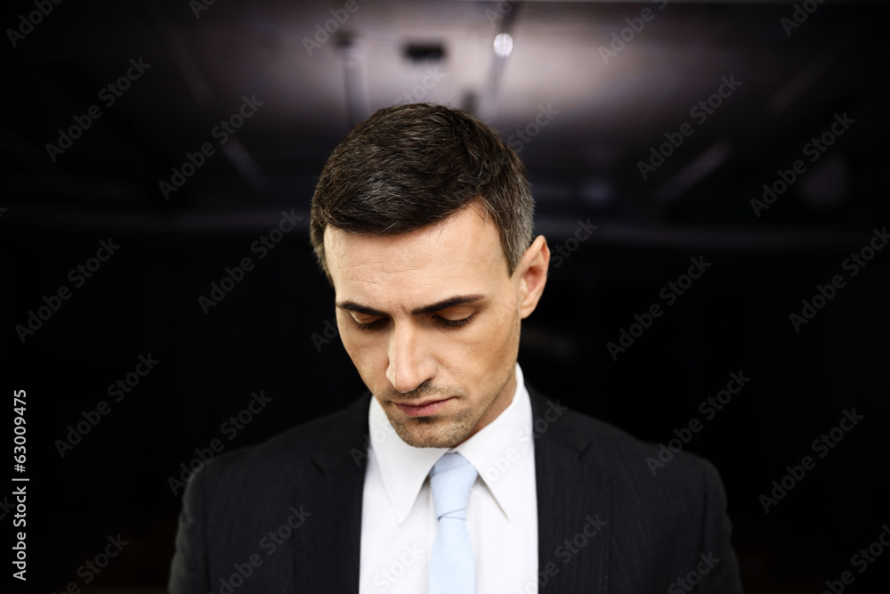 Portrait of a thoughtful businessman at office Portrait of a thoughtful businessman at office
