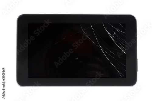 Broken Crash Glass Tablet PC