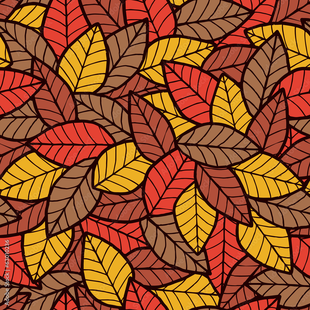 Leafs Seamless Pattern Autumn Leafs Seamless Pattern Autumn