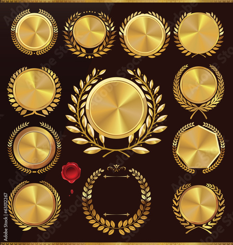 Golden anniversary medallion with laurel wreath, collection