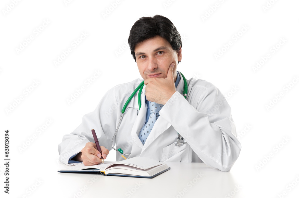 Doctor with stethoscope around his neck looking at the camera Doctor with stethoscope around his neck looking at the camera
