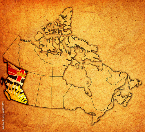 british columbia on map of canada © michal812