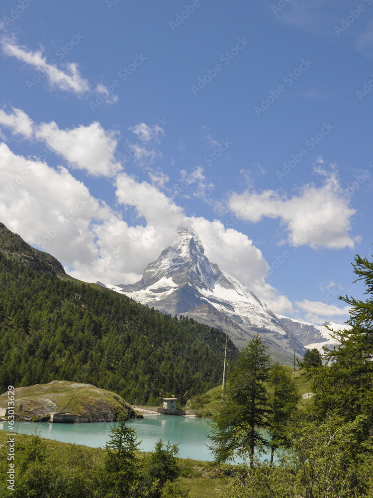 Zermatt, Bergsee, Mosjesee, Wanderweg, Schweizer Alpen