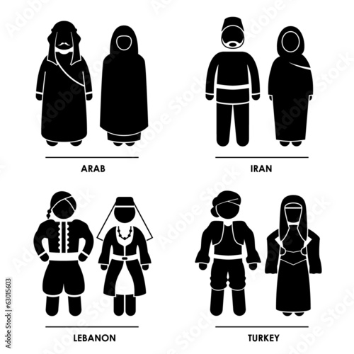 West Asia National Traditional Costume Dress Clothing