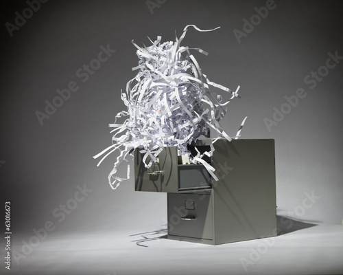 Shredded Paper in the Filing Cabinet photo