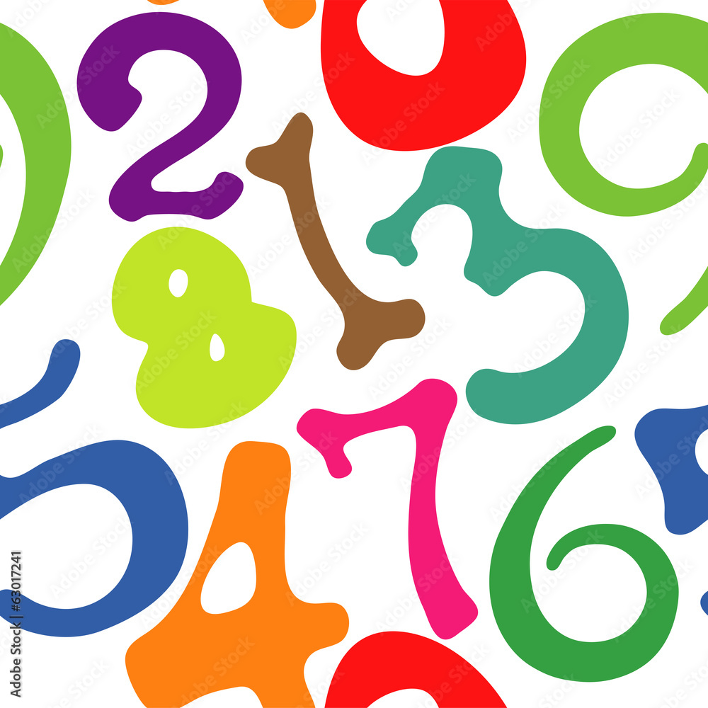 Fototapeta premium Seamless pattern of numbers.
