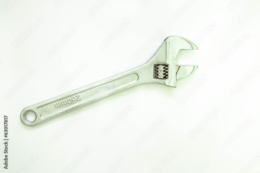 adjustable wrench on isolated background adjustable wrench on isolated background