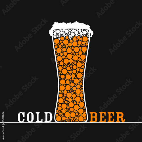 cold beer vector