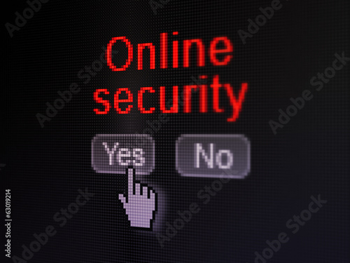 Security concept: Online Security on digital computer screen