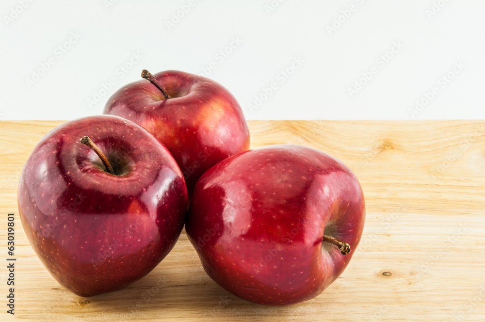 Apple on wooden background Apple on wooden background