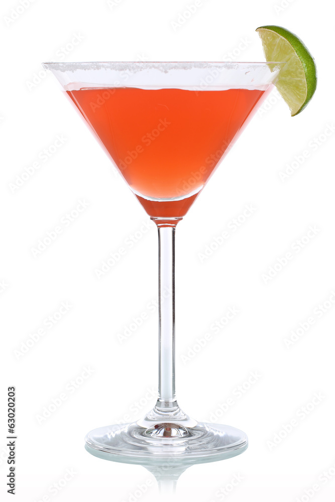 Roter Cocktail im Martini Glas