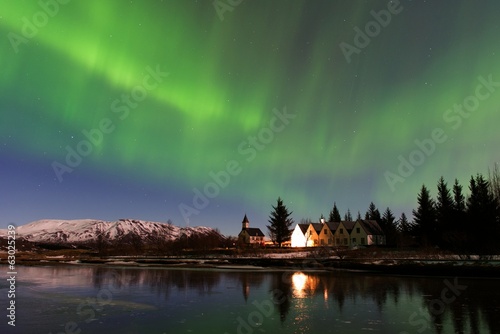 Northern lights at Thingvellir